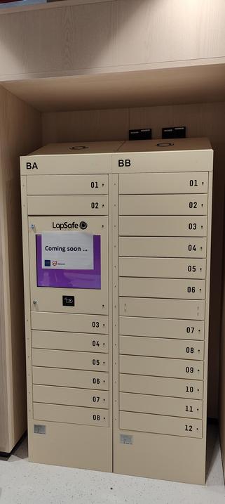 Laptop Schließfächer, noch nicht in Betrieb